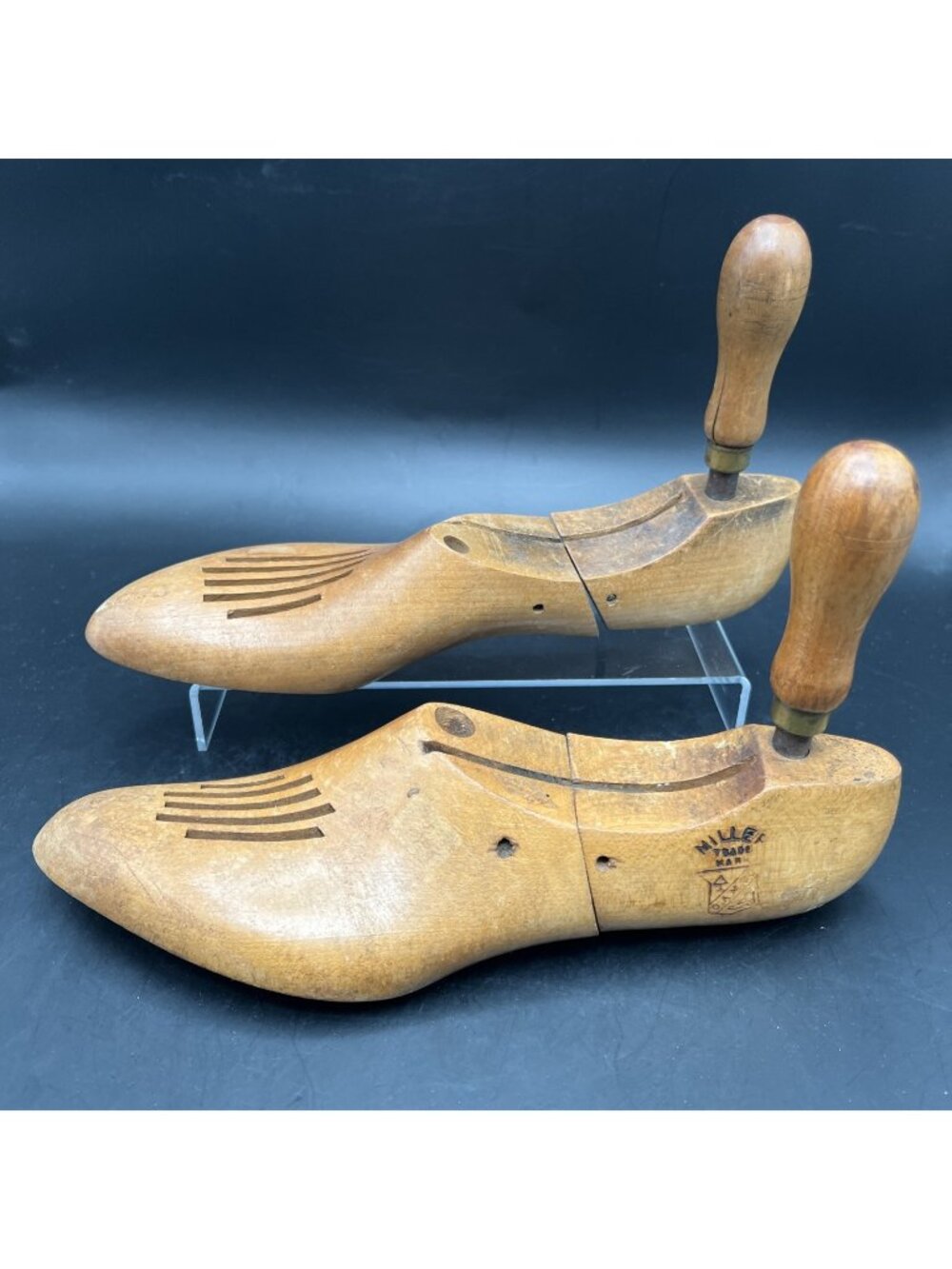 Antique Miller Trade Mark Wooden Shoe Forms Molds O.A.M Co #53 USA 1903 Vintage